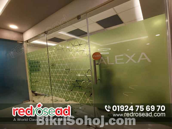 Frosted Glass Sticker for Office Glass in Bangladesh